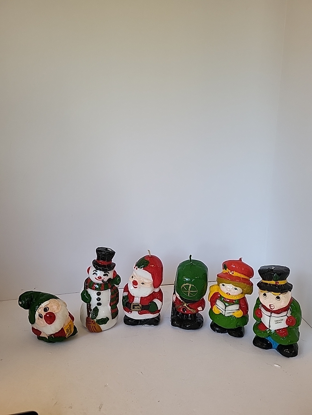 Set of 6 1960s Vintage Interpur Christmas Candles Korea